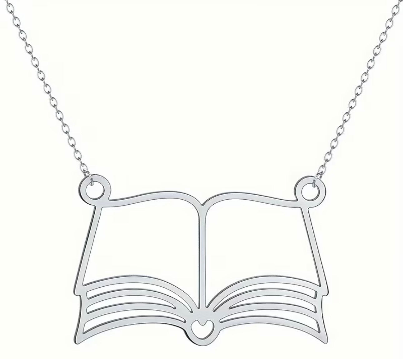 Open Book Necklace