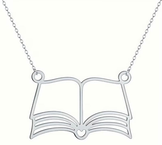 Open Book Necklace