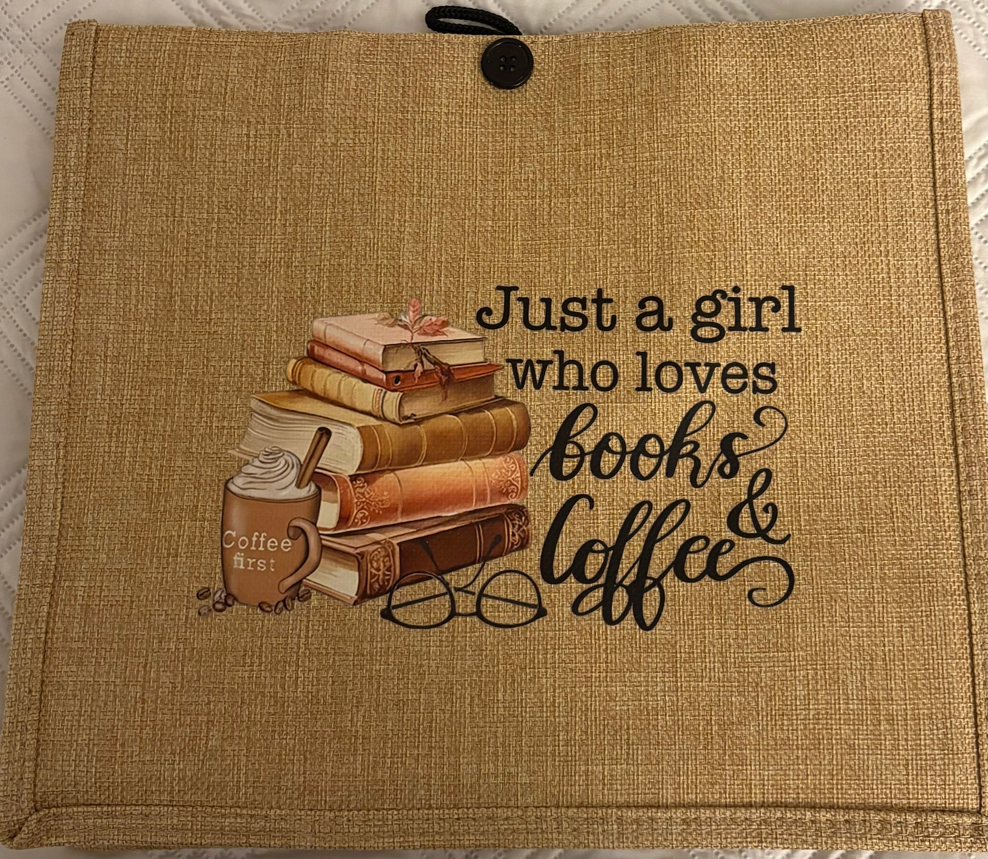 Burlap Structured Tote Bag