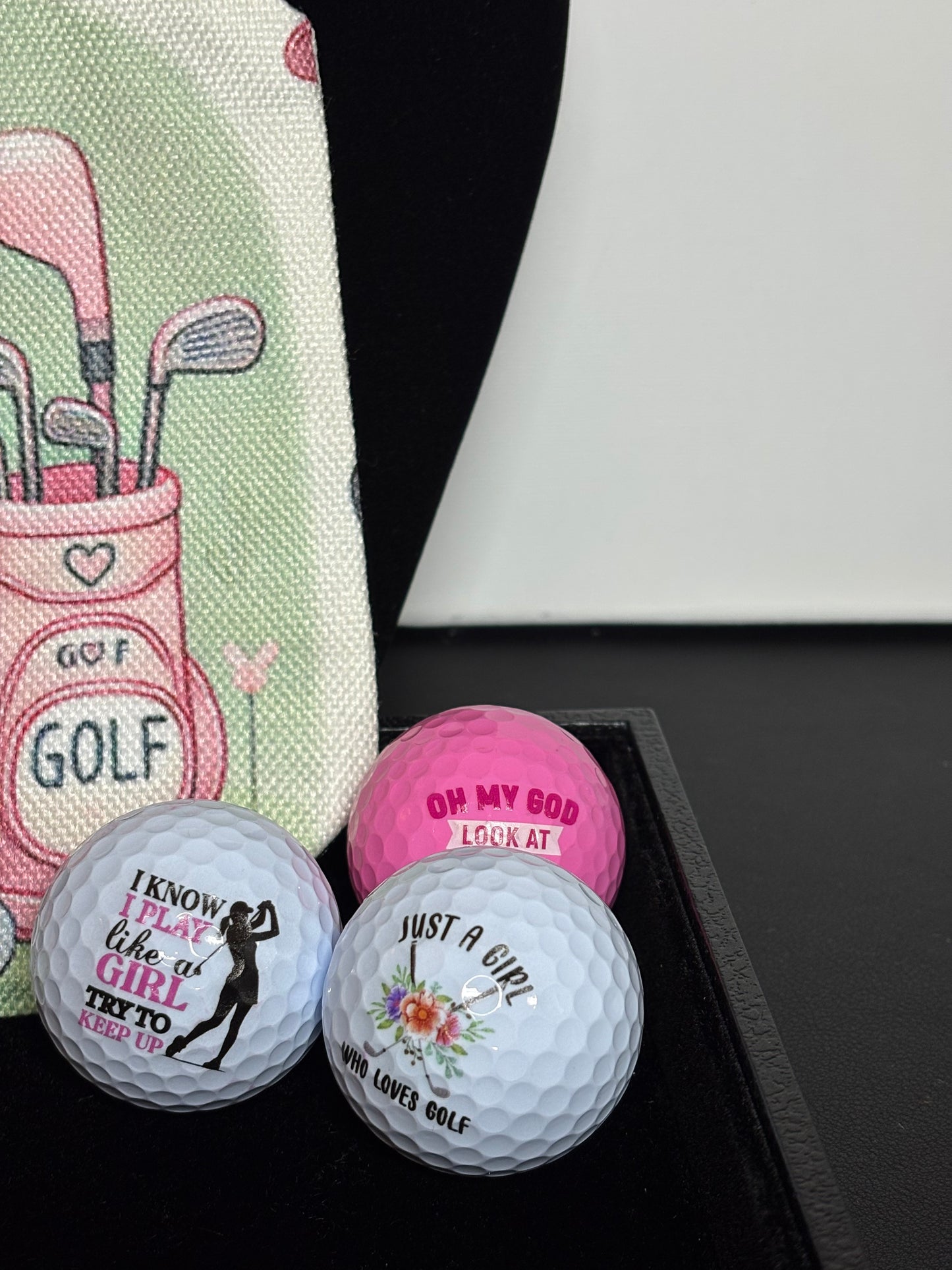 Golf Gift Set in Pink and Blue