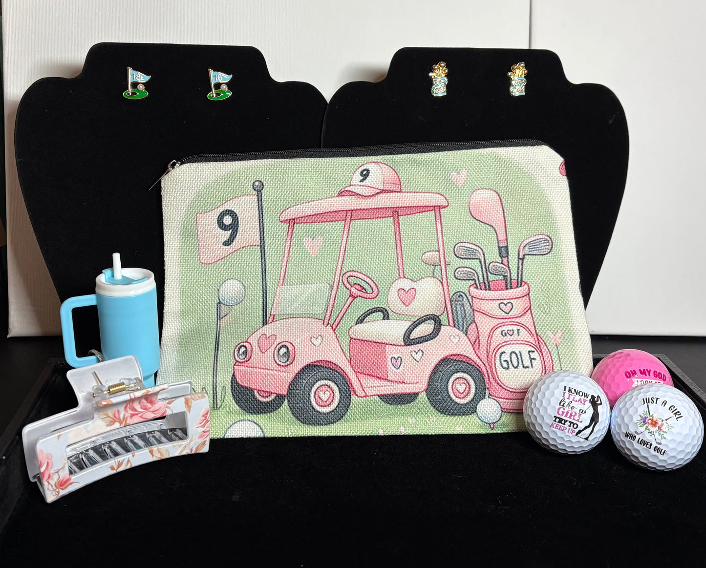 Golf Gift Set in Pink and Blue