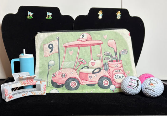 Golf Gift Set in Pink and Blue