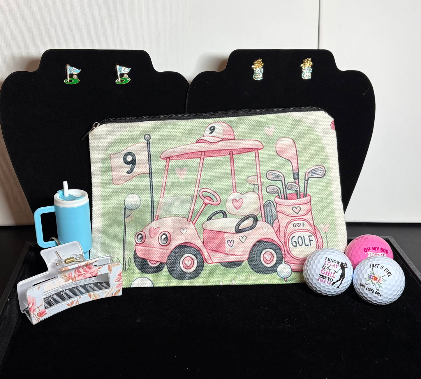 Golf Gift Set in Pink and Blue